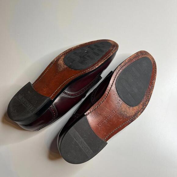 Vintage Florsheim Tassel Loafers Burgundy Leather Men’s Size 10 - Picture 4 of 9